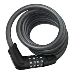 ABUS 6 Series Combo Coil Cable Lock  Black  185cm/12mm