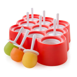 ZOKU  Mini Pop Molds  9 Miniature Popsicle Molds With Sticks and Drip Guards  EasyRelease BPAfree Silicone