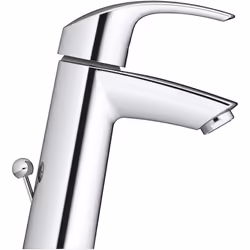 GROHE Eurosmart basin tap, single-lever mixer, bathroom, pop-up waste, medium high spout, water-saving technology, chrome, 23322001