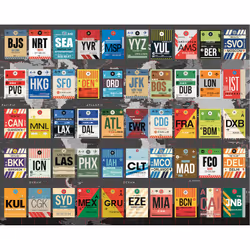 Hart Puzzles Retro & Cool “World’s Airport Travel Tags” Jigsaw puzzle 1000 pc(s)