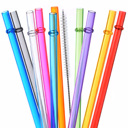ALINK 10.5 in Long Rainbow Colored Reusable Tritan Plastic Replacement Straws for 16 OZ 20 OZ 30 OZ Stanley  YETI  Starbucks  ...