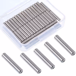 Swpeet 50Pcs 5mm x 25mm Dowel Pin Shelf Support Pegs Stainless Steel