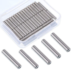 Swpeet 50Pcs 5mm x 25mm Dowel Pin Shelf Support Pegs  Stainless Steel