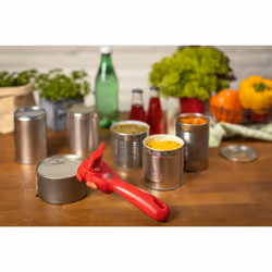 Kuhn Rikon Auto Safety LidLifter/Can Opener with Ring Pull  8 x 2.5 x 2.75 inches  Black
