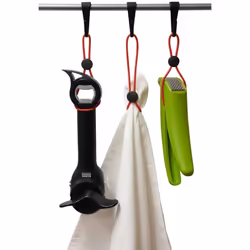 KUHN RIKON 21084 Slider Ties, Set of 4, Silicone, Red