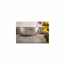 KUHN RIKON Allround Oven-Safe Induction Non-Stick Wok, 24 cm, Stainless Steel, Silver