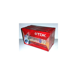 TDK Superior Normal Bias D90 IEC I / Type I For Everyday Recording Audio Cassette Tapes - 4 Pack