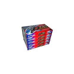 TDK Dynamic Performance D120 High Output IEC I / Type I - 5 Pack Audio Cassette Tapes