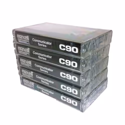 Maxell Professional Industrial Communicator Series C90 Audio Cassette Tapes - 5 Pack