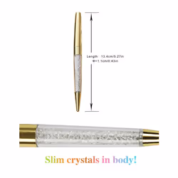 UK SELLER ! Crystal Ballpoint Pen Made with 140 sparkling Crystal Elements PURPLE)
