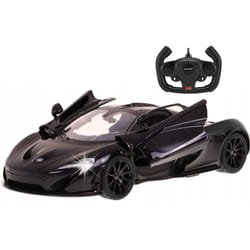 PowerTRC Officially Licensed McLaren P1 1:14 Scale Model Supercar with Functional Lights | Realistic Open Doors & Push Button Features | Sleek Black D