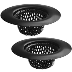 2 Pack - 2.25"" Top / 1"" Basket- Black Sink Strainer Bathroom Sink  U