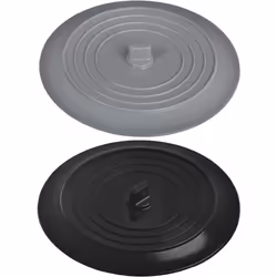2 Pack  Black and Gray 6 Kitchen Sink and Bathtub Stoppers Set for Standard Kitchen Sink Drain and Bathtub Drain