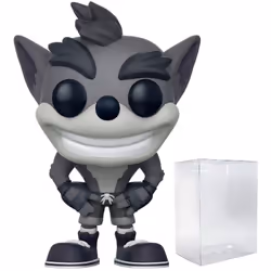 Funko Pop! Games: Crash Bandicoot - Crash Bandicoot Chase Black & White Variant Vinyl Figure (Includes Compatible Pop Box Pro ...