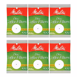 White Disc Coffee Filter  100 Count (Pack of 6)
