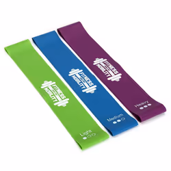 CKB Ltd Pack of 3 Resistance Bands Set Exercise LOOP BANDS Elastic Ankle Leg Home Gym Fitness - Natural Latex - Great for Booty Workouts & Physical