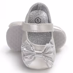 BABITINA Baby Girl Shoes Mary Jane Flats with Bowknot Non-Slip Toddler First Walkers Infant Dress Shoes(6-12 Months M US Infa ...