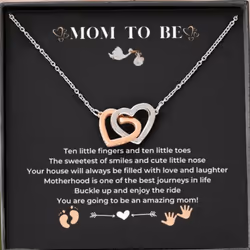 LOTUS-A Mom to Be Gift - Sterling Silver Necklace Pregnancy Gifts for First Time Moms New Mom Gifts for Women Pregnant Mom Gi ...