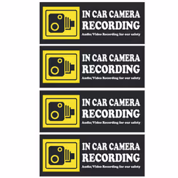 In Car Camera Recording Sticker - Camera Stickers Signs For Rideshare Driver Dashcam In Car Stickers Decals Video Recording S ...