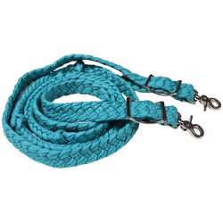 CHALLENGER Horse Braided Poly Nylon Roping Western Barrel Reins Tack T