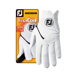 FootJoy TropiCool Gloves  White  Cadet XLarge  Worn on Left Hand
