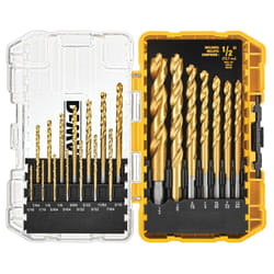 DEWALT Titanium Nitride Coated Drill Bit Set  Pilot Point  21-Piece (DW1361)