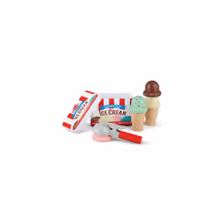 Scoop & Stack Ice Cream Cone, Ice cream toy for girls and boys, Pretend play food montessori toy 3 year old, Wooden food for  ...