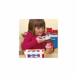 Scoop & Stack Ice Cream Cone, Ice cream toy for girls and boys, Pretend play food montessori toy 3 year old, Wooden food for role play kids toy food,
