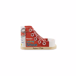 Melissa & Doug Deluxe Wood Lacing Sneaker - Learn to Tie a Shoe Educat