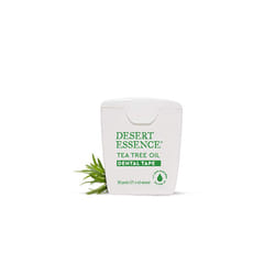 Desert Essence Tea Tree Oil Dental Tape - 30 Yards - Pack of 6 - Naturally Waxed w/ Beeswax - Thick Flossing No Shred Tape - On The Go - Removes Food