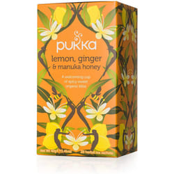 Pukka Organic Tea, Lemon, ginger and Manuka Honey, 20 Count (Pack of 6) by Pukka Organic Tea