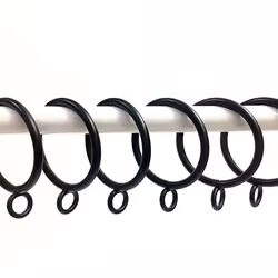 Jocon HD6025Q Pack of 28 Drapery Curtain Rings Eyelets Rings  1 Inch Inner Diameter (28  Black)