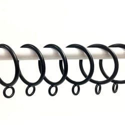 Jocon HD6025Q Pack of 28 Drapery Curtain Rings Eyelets Rings  1 Inch Inner Diameter (28  Black)