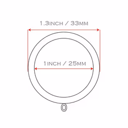 Jocon HD6025Q Pack of 28 Drapery Curtain Rings Eyelets Rings  1 Inch Inner Diameter (28  Black)