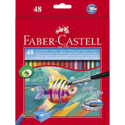 Faber-Castell Cardboard Case with Watercolour Pencils and Brush 48 Ecol&aacute;pices multicoloured