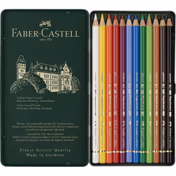 Faber Castell F110012 Polychromos Colour Pencils Tin Of 12 &Faber-Castell 9000 Art Set 12 x Pencils
