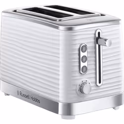 Russell Hobbs 24382 Inspire High Gloss Plastic Four Slice Toaster - White, Kettle and 2 Slice Toaster