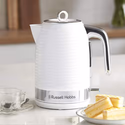 Russell Hobbs 24382 Inspire High Gloss Plastic Four Slice Toaster - White, Kettle