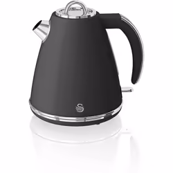 Swan SK19020ON, Retro 1.5 Litre Jug Kettle with 360 Degree Rotational Base, 3KW, Orange - Black