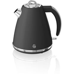 Swan SK19020ON, Retro 1.5 Litre Jug Kettle with 360 Degree Rotational Base, 3KW, Orange -  Black