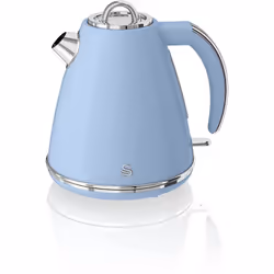 Swan SK19020ON, Retro 1.5 Litre Jug Kettle with 360 Degree Rotational Base, 3KW, Orange - Blue