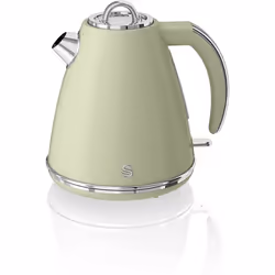 Swan SK19020ON, Retro 1.5 Litre Jug Kettle with 360 Degree Rotational Base, 3KW, Orange -  Green