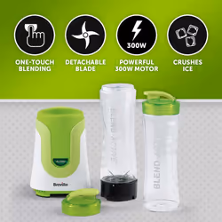 Breville Blend Active Personal Blender & Smoothie Maker with 2 Portable Blending Bottles (600 ml) - Green, Blend Active