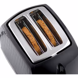 Russell Hobbs 26070 4 Slice Toaster - Contemporary Honeycomb Design with Extra Wide Slots and High Lift Feature -  Black, 2 Slice Toaster