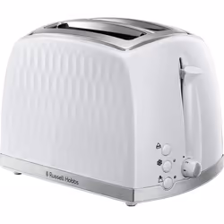 Russell Hobbs 26070 4 Slice Toaster - Contemporary Honeycomb Design with Extra Wide Slots and High Lift Feature - White, 2 Sl ...