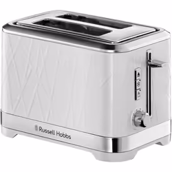 Russell Hobbs 28100 Structure Toaster, 4 Slice - Contemporary Design Featuring Lift and Look with Frozen - White, 2 Slice To ...
