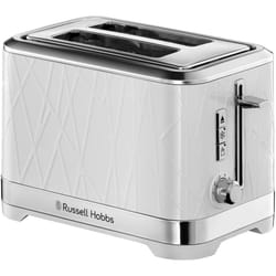 Russell  Hobbs 28100 Structure Toaster, 4 Slice - Contemporary Design Featuring Lift and Look with Frozen - White, 2 Slice Toaster