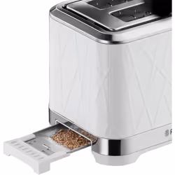 Russell  Hobbs 28100 Structure Toaster, 4 Slice - Contemporary Design Featuring Lift and Look with Frozen - White, 2 Slice Toaster