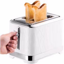 Russell  Hobbs 28100 Structure Toaster, 4 Slice - Contemporary Design Featuring Lift and Look with Frozen - White, 2 Slice Toaster