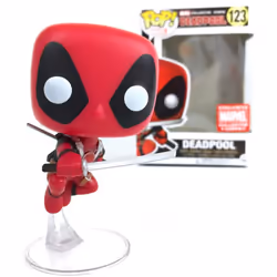 Funko Pop! Marvel X-Men: Leaping Deadpool Collector Corps Exclusive Vinyl Figure (Bundled with Pop Box Protector Case)